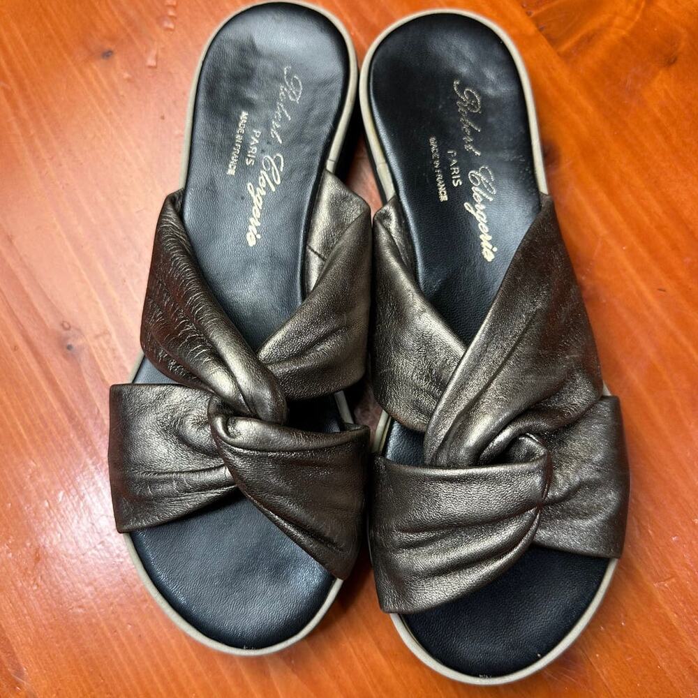 Robert Clergerie Paris - Copper Leather Sandal - Sz - 7